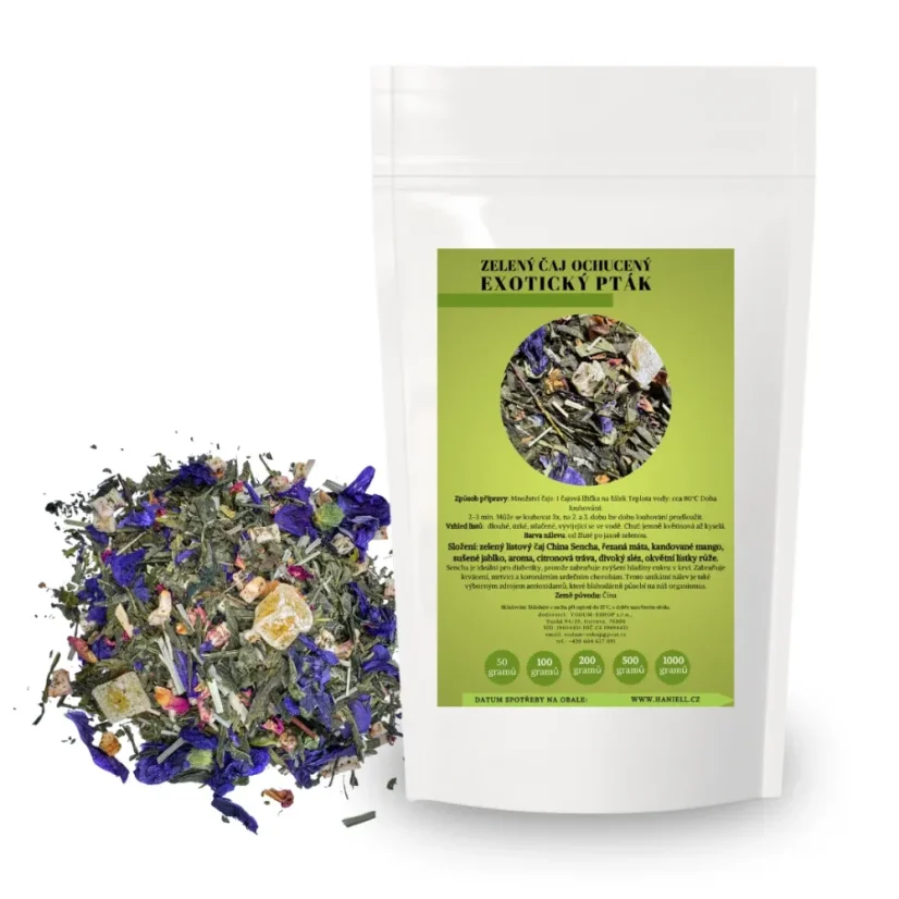 Zelený čaj Exotický vták – Letom sviežosti a zdravia