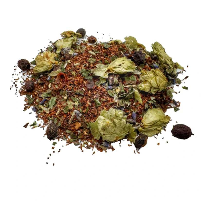 Bylinný čaj Spánok – ukľudnenie s ružou, hlohom a levanduľou