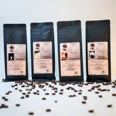 Degustační sada rozpustné kávy Likérová – Amaretto, Baileys, Irish Cream, Vaječný likér (4×70 g)