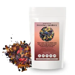 Ovocný čaj Švestka-Skořice s léčivým slézem – hřejivá pohoda pro chladné dny