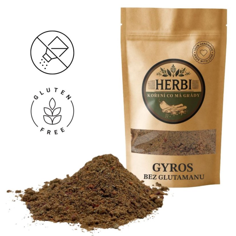Gyros bez glutamanu – tradičná grécka zmes na mäso 50g - Hmotnosť:: 50 g