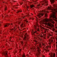 Dárková papírová krabička s okénkem a červenou výplní 200 × 200 × 50 mm