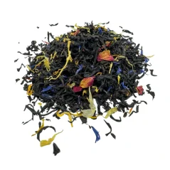 Černý čaj Earl Grey Rainbow – barevná cesta chutí s růží, měsíčkem, chrpou a šafránem