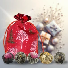 Dárková sada kvetoucích čajů červená – rozkvetlý vánoční okamžik