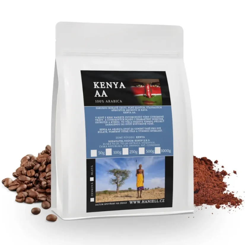Kenya AA – 100% arabica s tóny bobulového ovoce a citrusové svěžes