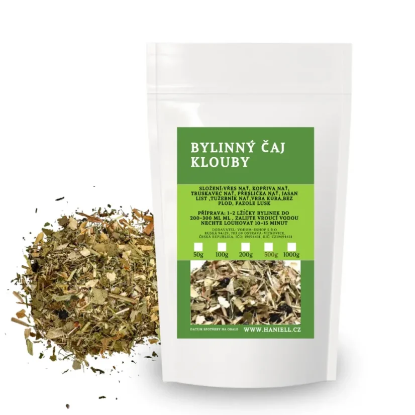 Bylinný čaj Kĺby – prírodná úľava pre pohyb a flexibilitu - Hmotnost: 200 g
