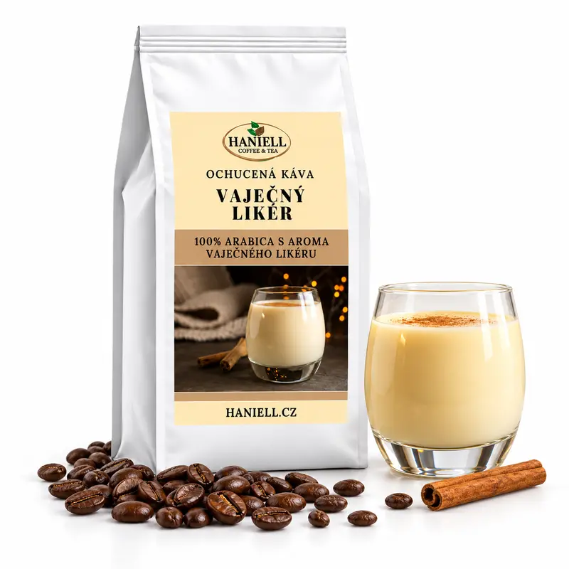 Zrnková káva Vaječný likér – 100% brazilská arabica s vaječným likérem