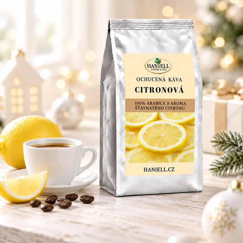 Zrnková káva Citronová ochucená