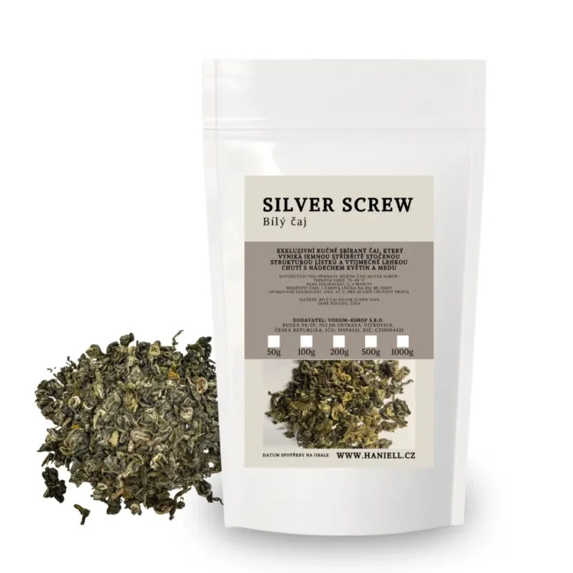 Bílý čaj Silver Screw – vzácný čaj pro dokonalý zážitek - Hmotnost: 500 g
