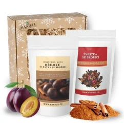 Dárková sada Hřejivé švestky se skořicí – vůně domova v každém doušku