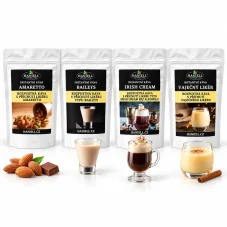 Degustační sada rozpustné kávy Likérová – Amaretto, Baileys, Irish Cream, Vaječný likér (4×60 g)