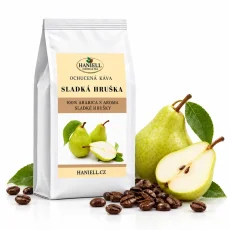 Zrnková káva Sladká hruška – zrnková ochucená 100% brazilská arabica s jemnou ovocnou sladkostí