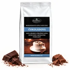 Káva Čokoládová arabica bezkofeinová zrnková – sladká chuť bez kofeinu