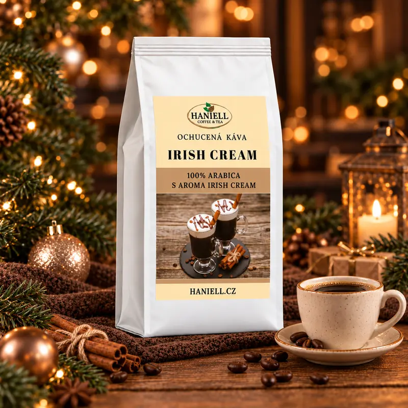 Zrnková káva Irish Cream – 100% brazilská arabica s jemnou chutí irského likéru
