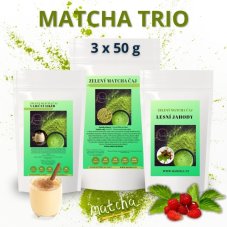 Darčeková sada čajov Haniell Matcha Trio – sladká jahoda, krémový likér a čistá energia 