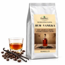 Zrnková káva Rum – Vanilka – 100% brazilská arabica s jemným rumovým a vanilkovým aroma