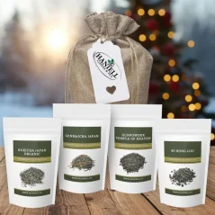 Dárková sada zelených čajů – harmonická cesta Japonskem a Čínou (4×50 g)