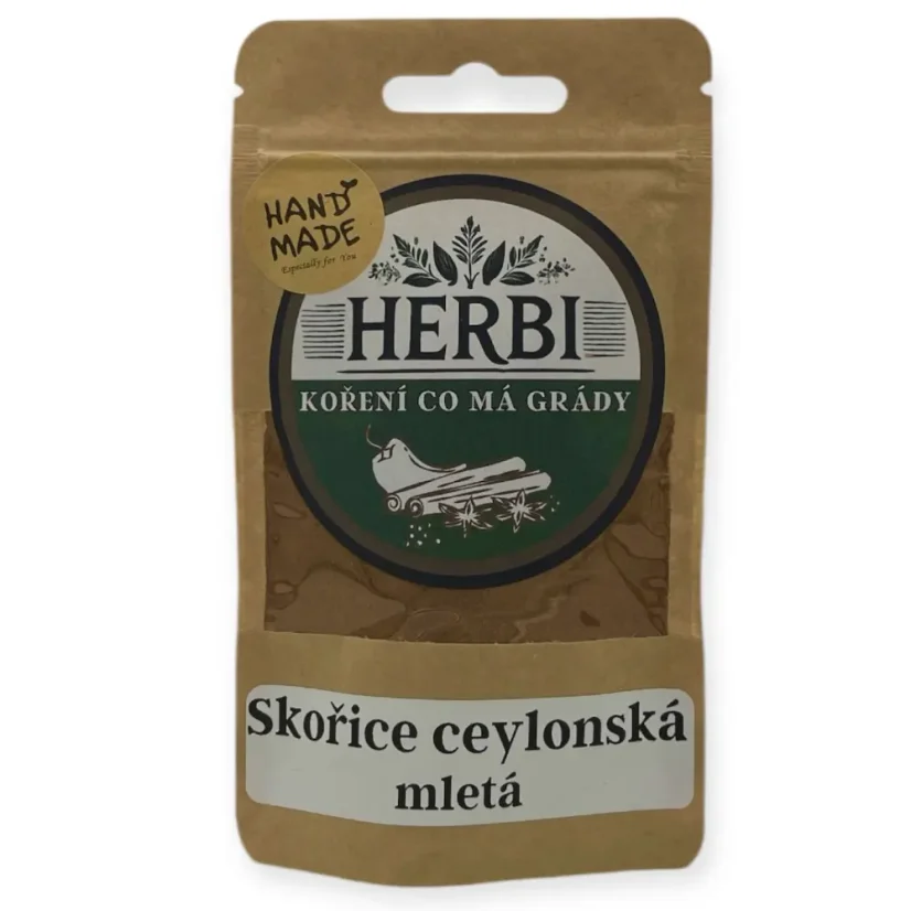 Skořice cejlonská mletá – jemná sladká vůně do dezertů a nápojů - Hmotnost:: 25 g