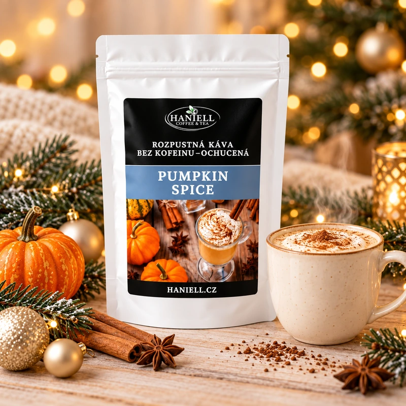 Bezkofeinová rozpustná káva Pumpkin Spice - Hmotnost: 1000 g
