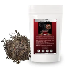 Čaj Pu-Erh Višně v rumu – sametová hloubka s ovocným pohlazením
