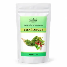 Zelený čaj Matcha Lesní jahoda – Energická exploze s vůní léta