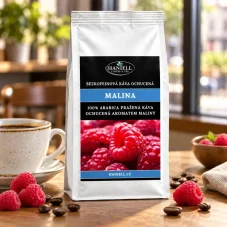 Káva bezkofeinová káva Malina – 100% arabica, ochuctená