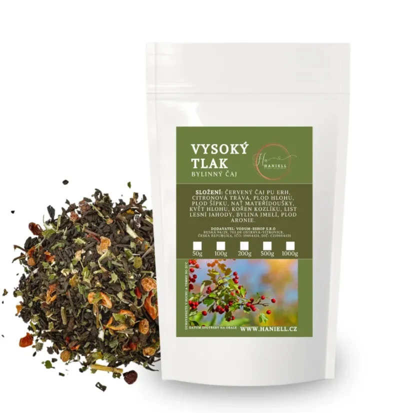 Bylinný čaj Vysoký tlak – pokoj v žilách - Hmotnost: 50 g