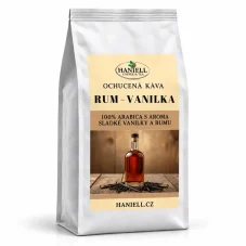 Zrnková káva Rum – Vanilka – 100% brazilská arabica s jemným rumovým a vanilkovým aroma