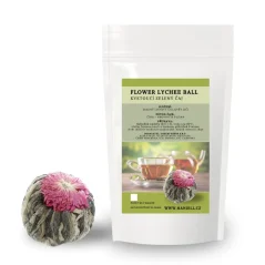 Kvetoucí zelený čaj Flower Lychee Ball – květ liči v šálku zdraví a krásy