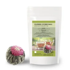 Kvitnúci zelený čaj Flower Lychee Ball – kvet liči v šálke zdravia a krásy